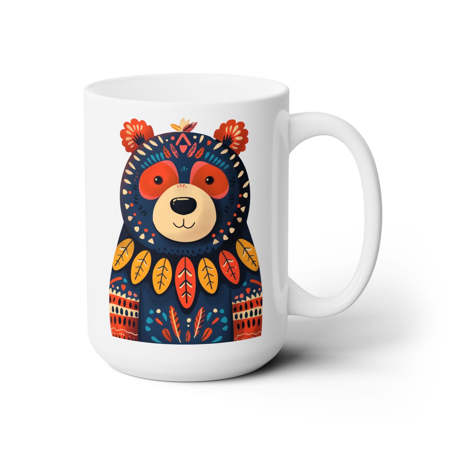 Mamma Bear Ceramic Mug - 15 oz. - Sip in the Warmth of Autumn with Mamma Bear! From our Bear Family Collection.
