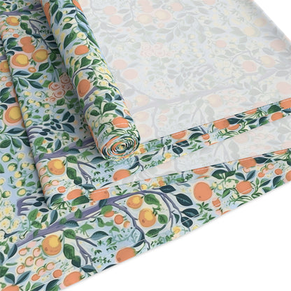 Modern Citrus Tree Table Runner - Cotton Twill - Available in 2 sizes: 16" x 72" and 16" x 90".