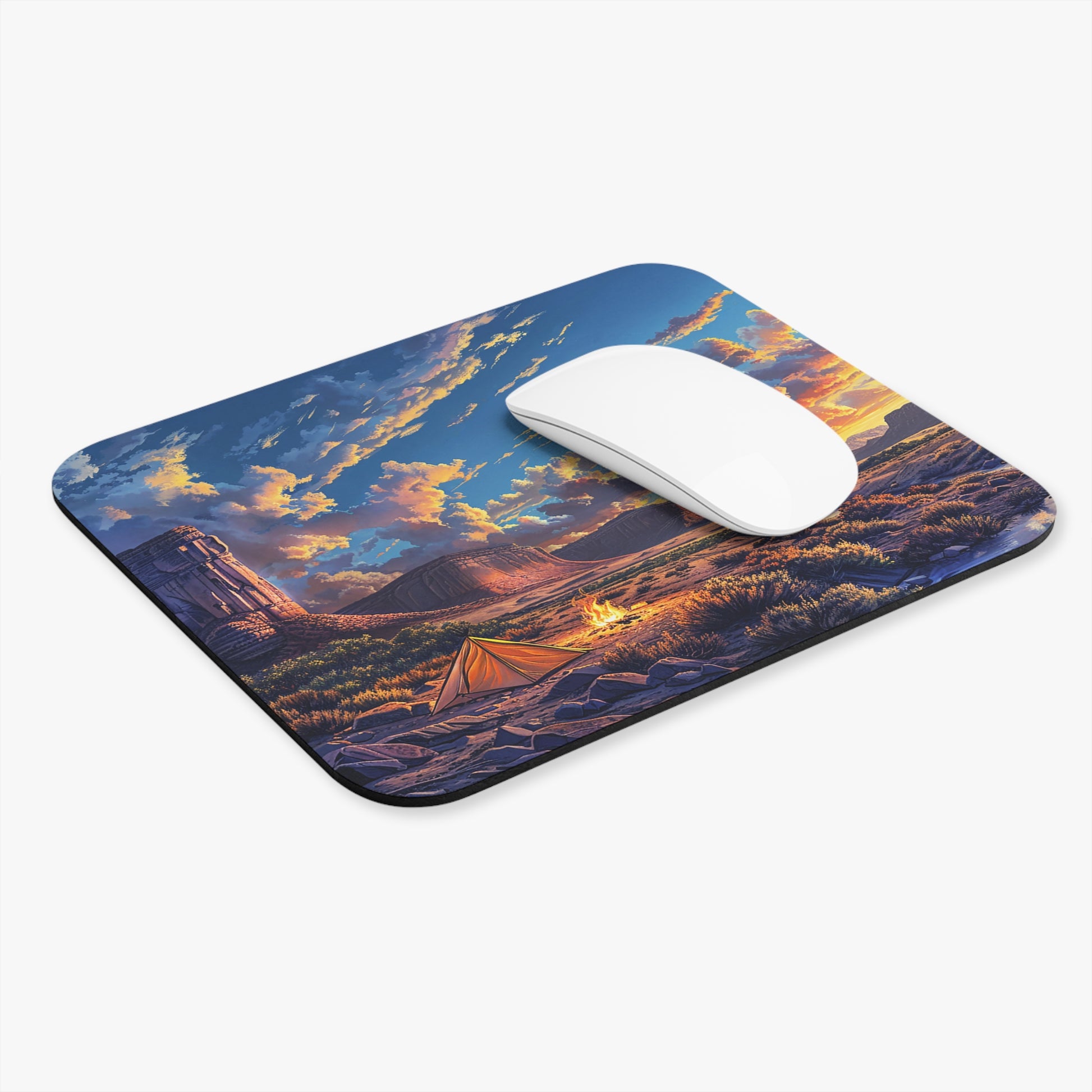 Desert Sunset Serenade Mouse Pad - Capture the Magic of the Desert with Every Click!