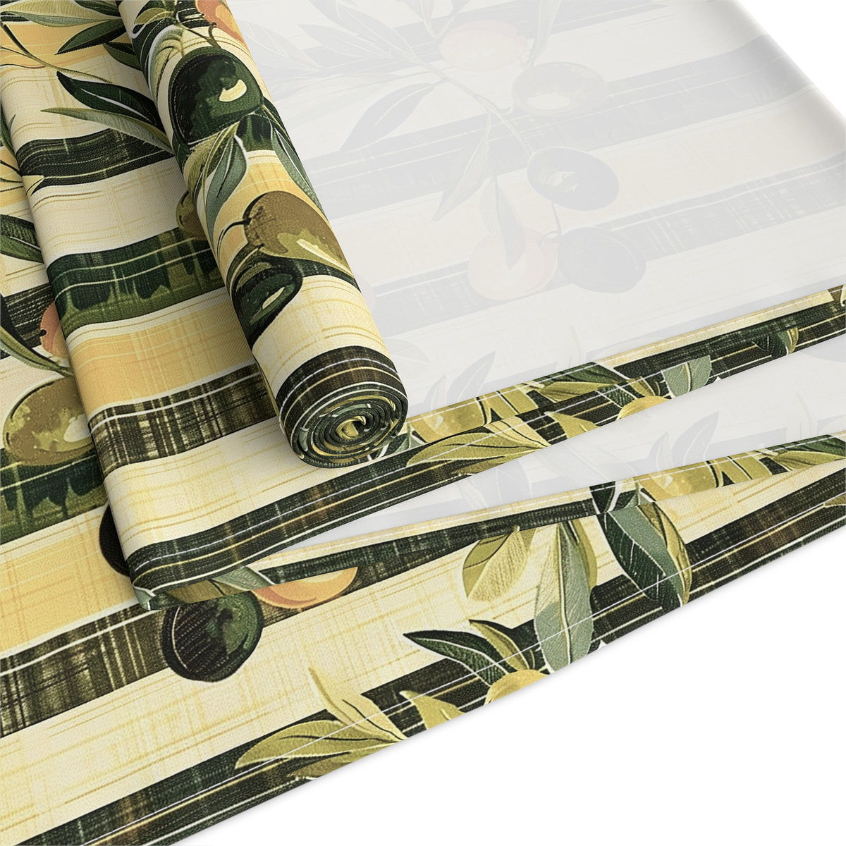 Golden Olive Grove Table Runner - Cotton Twill - Available in 2 sizes: 16" x 72" and 16" x 90".