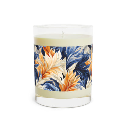 Feathered Fresco Fusion 100% Soy Wax Scented Candle - 11 oz. Full-Glass, Phthalate-Free & Lead-Free - Three Fragrance Options