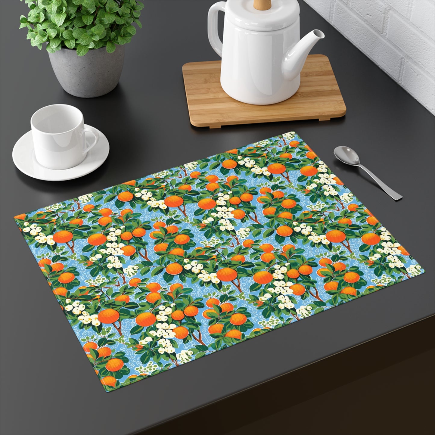 Citrus Blue Bliss Placemat - 18" x 14".