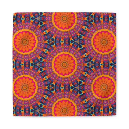 Fiery Mosaic Magic cotton twill napkin