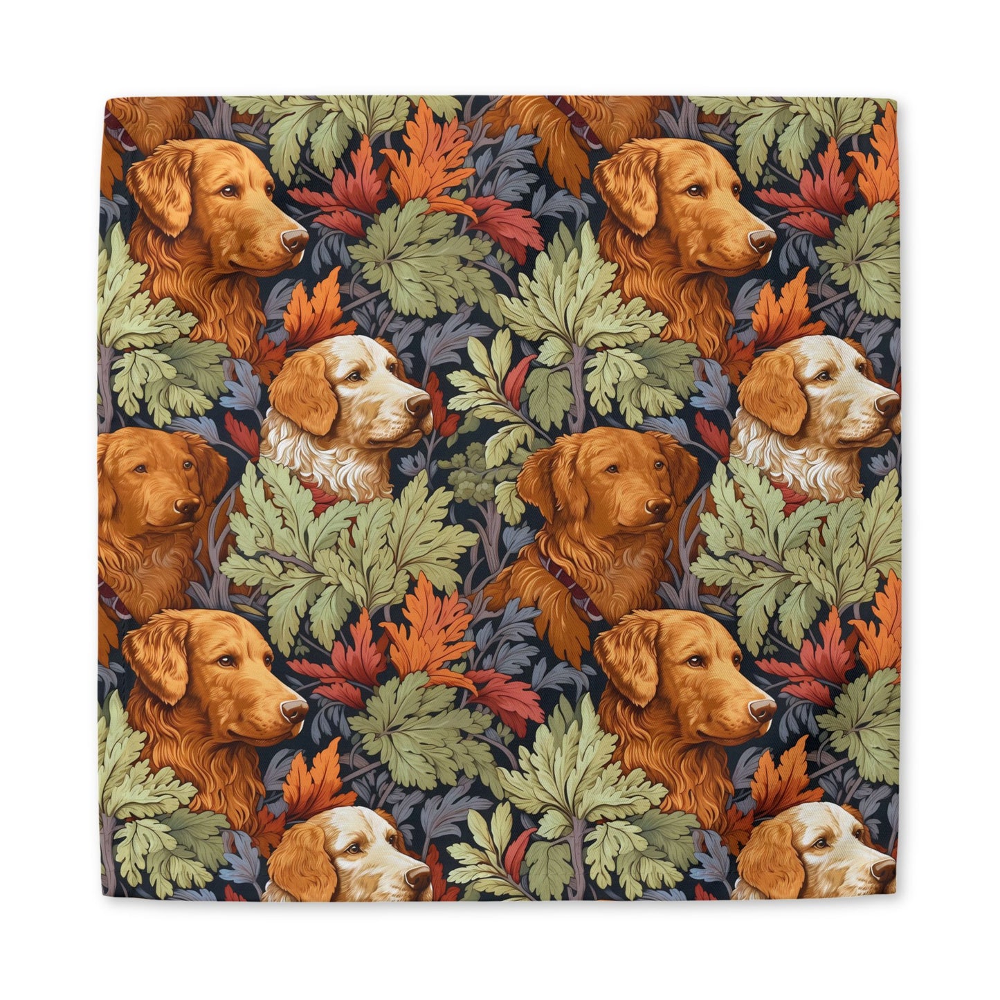 Classic English Dog Tapestry Cotton Twill Napkin - Available in 2 sizes: 10" x 10" and 22" x 22".
