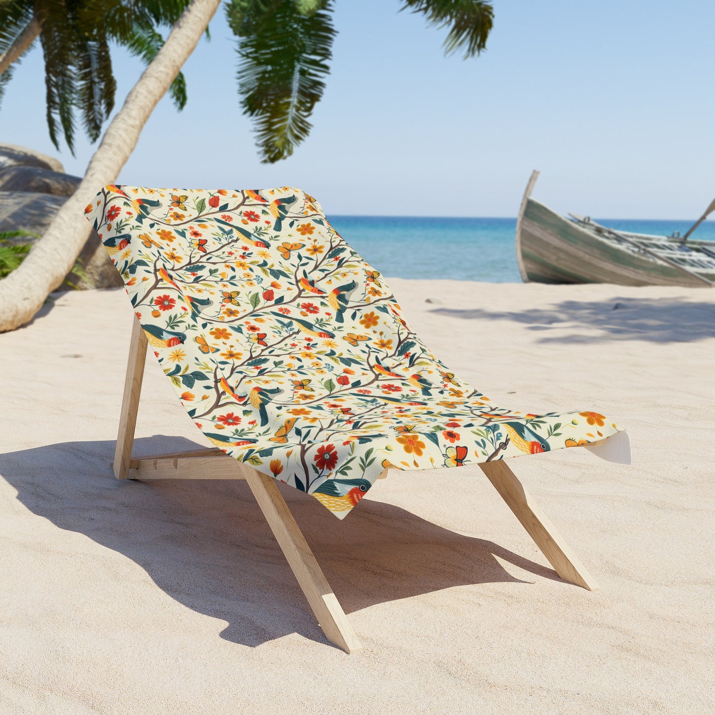 Tree Birds Luxurious Beach Towel - Available in 2 sizes.