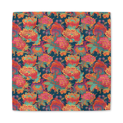 Psychedelic Flower Power cotton twill napkin