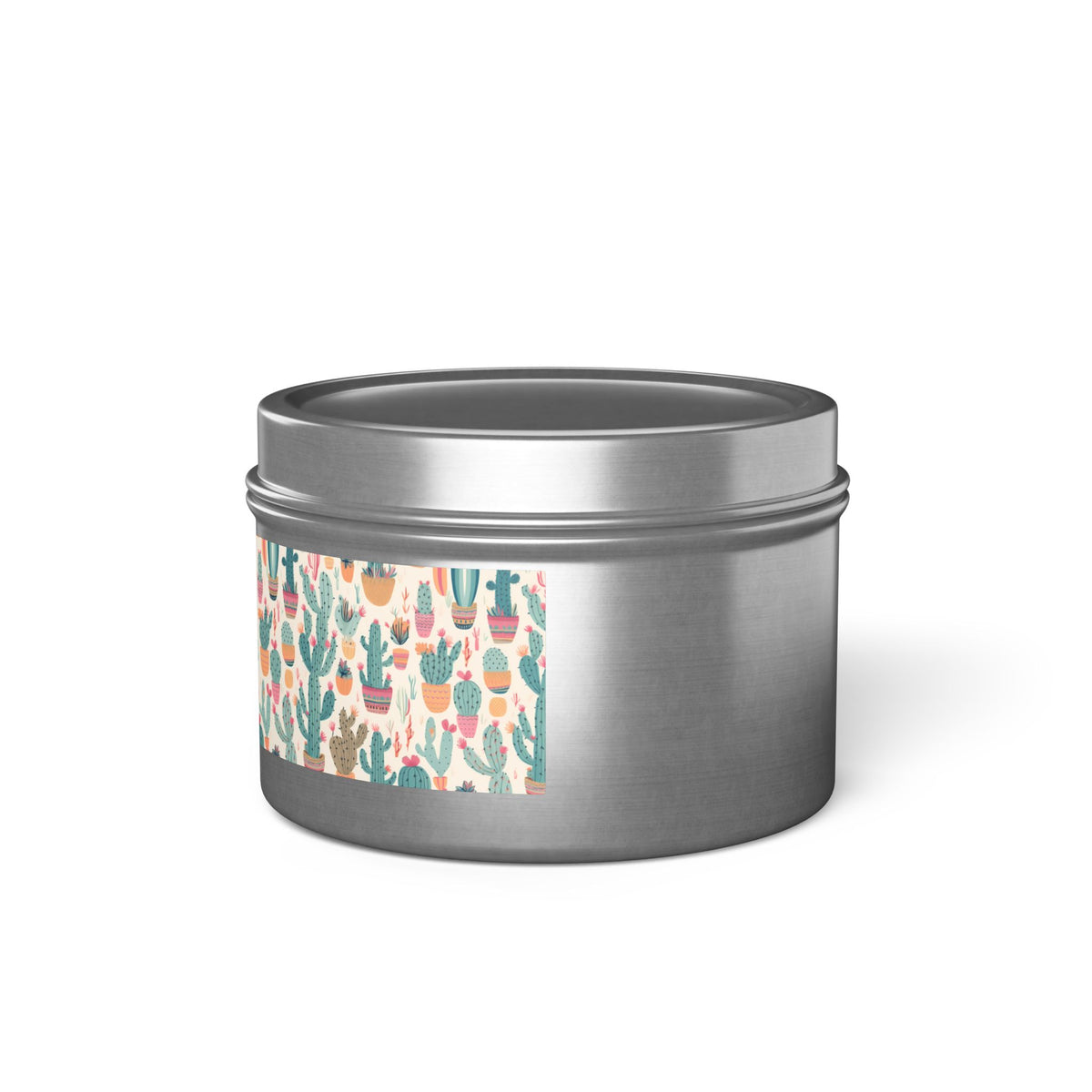 Desert Bloom Boom Tin Candle. Desert Blooms in a Tin. Available in 2 sizes, 3 finishes, and 5 scents.