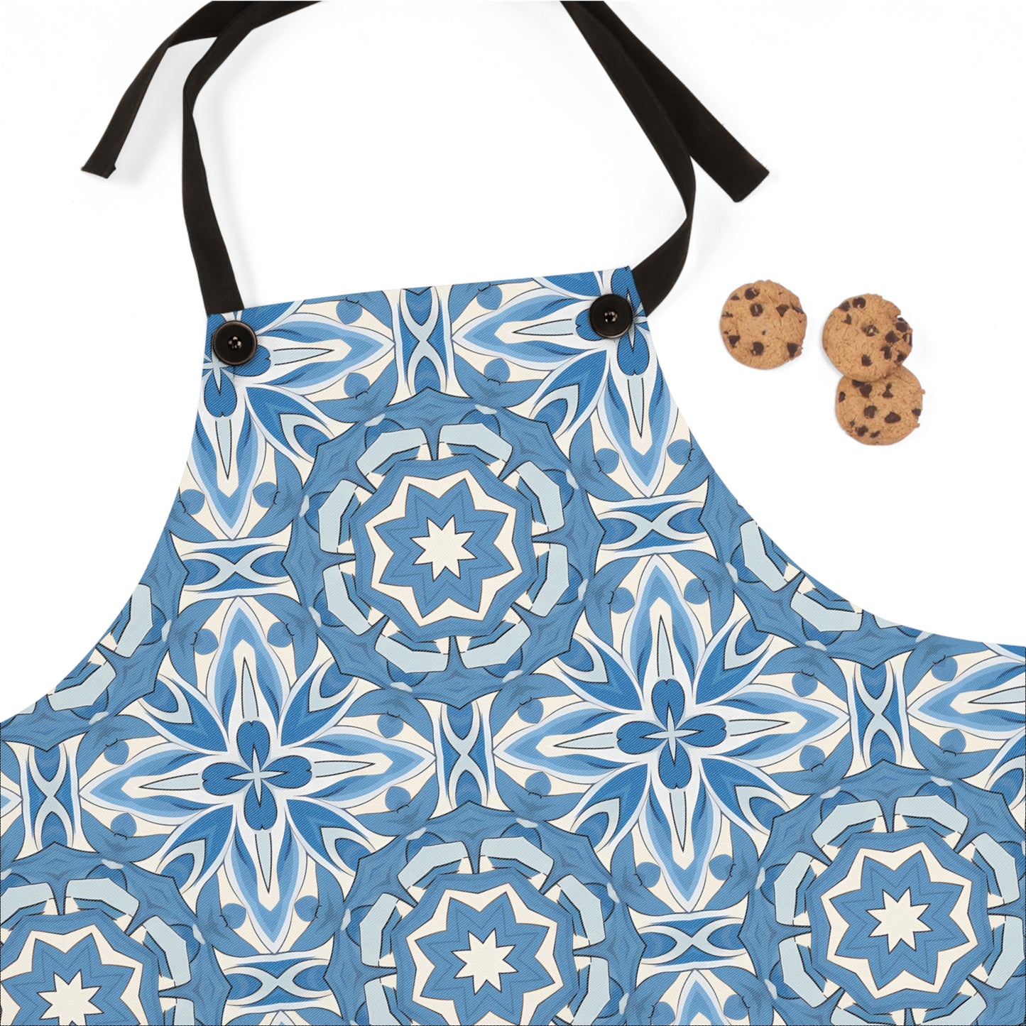 Delft Blue Star Tile Adult Apron