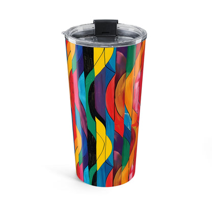 Retro Ripples Insulated Tumbler - 20 oz. Stainless Steel, Glossy Finish