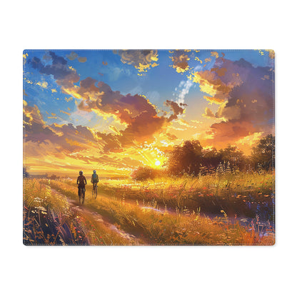 Golden Sunset Ride Placemat - 18" x 14".