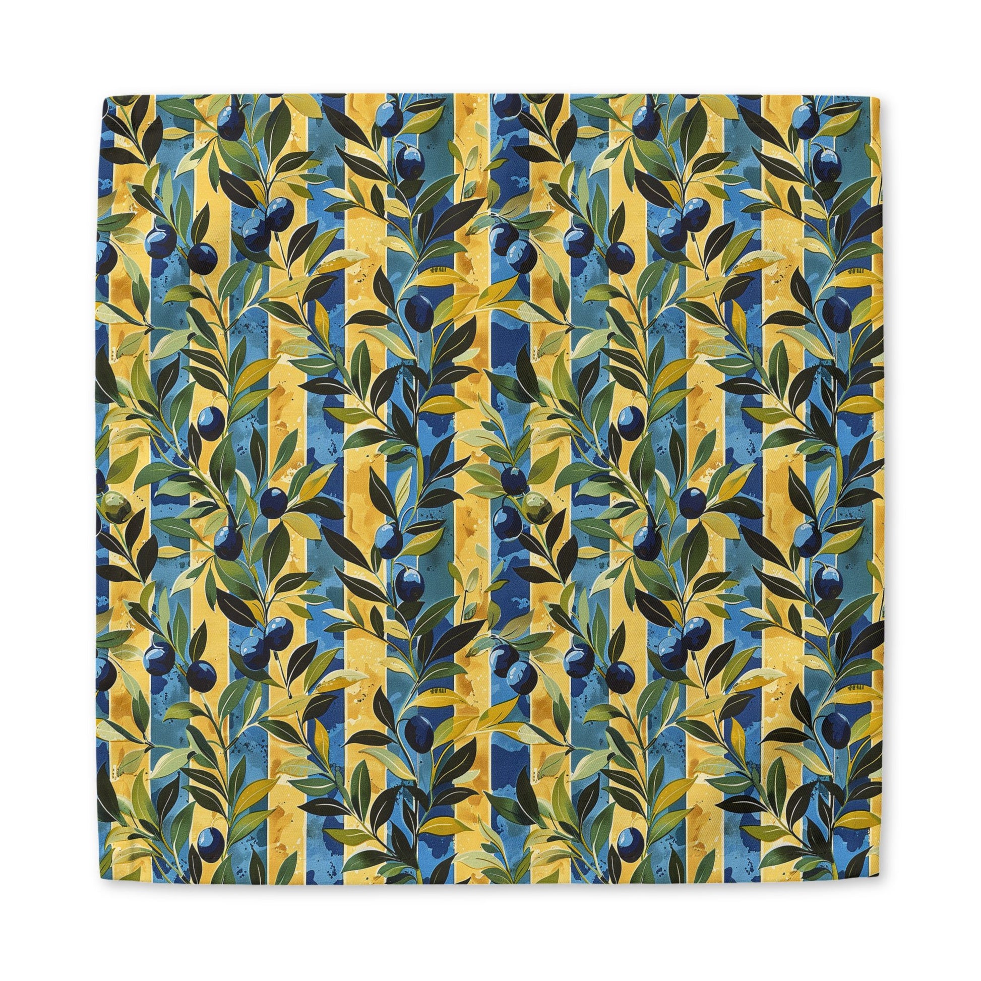 Olive Orchard Stripes cotton twill napkin