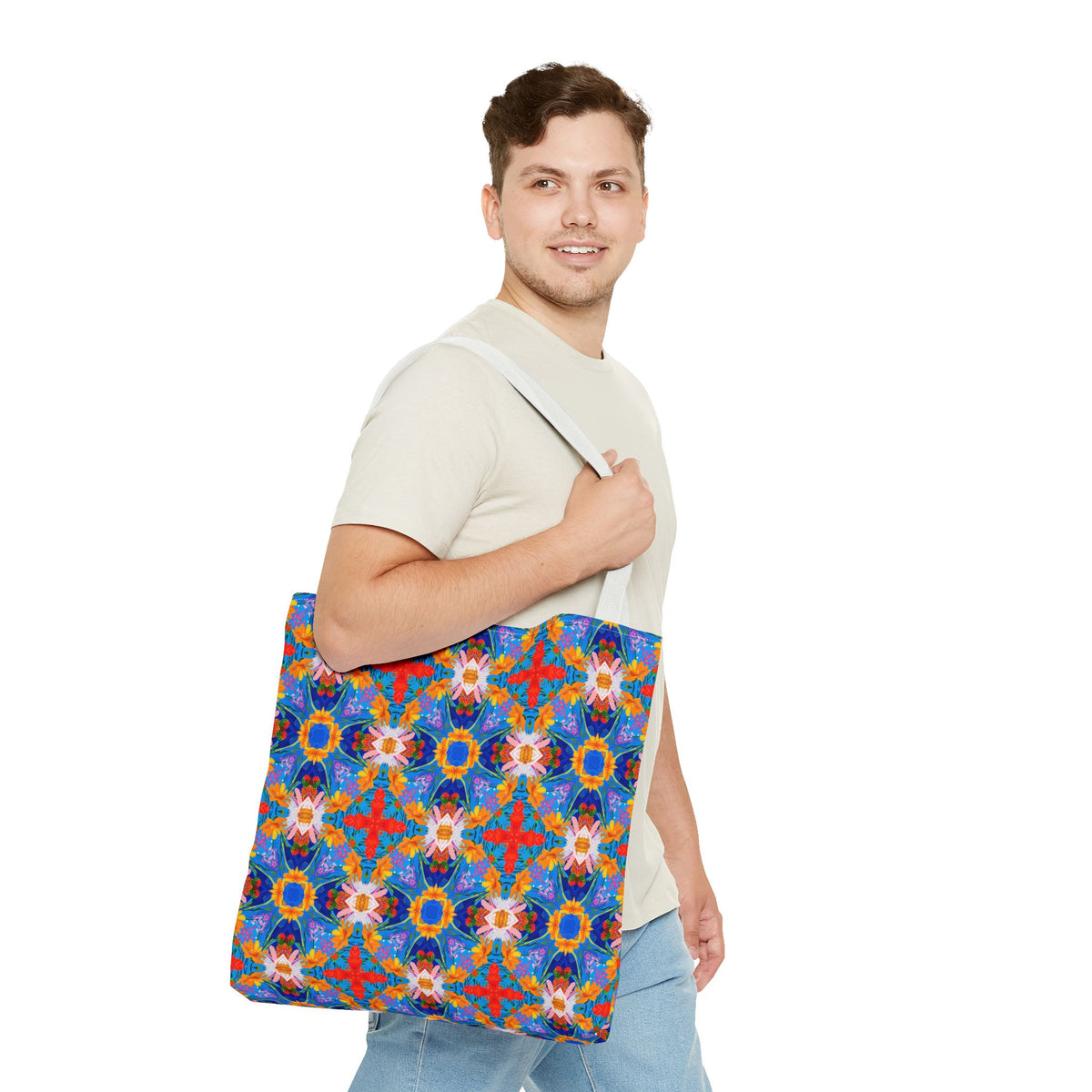 Floral Tapestry Wanderlust Tote Bag - Wander in Style with a Tapestry of Color! Available in 3 sizes.