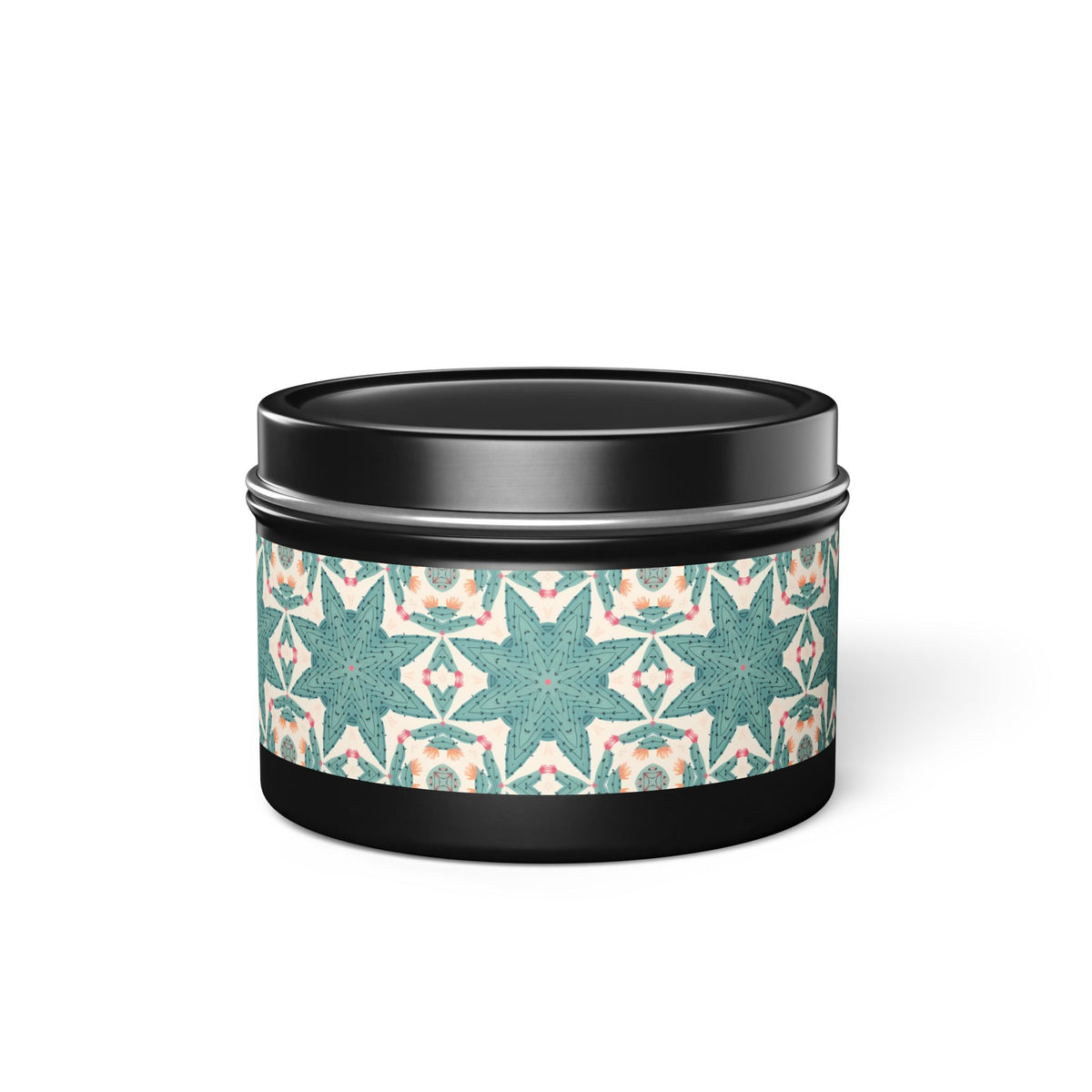 Desert Cactus Star Tin Candle. Southwest Starlight in a Tin. Available in 2 sizes, 3 finishes, and 5 scents.
