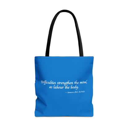 Strength Through Challenges Tote Bag - Carry Wisdom - Embrace Strength! Available in 3 sizes.