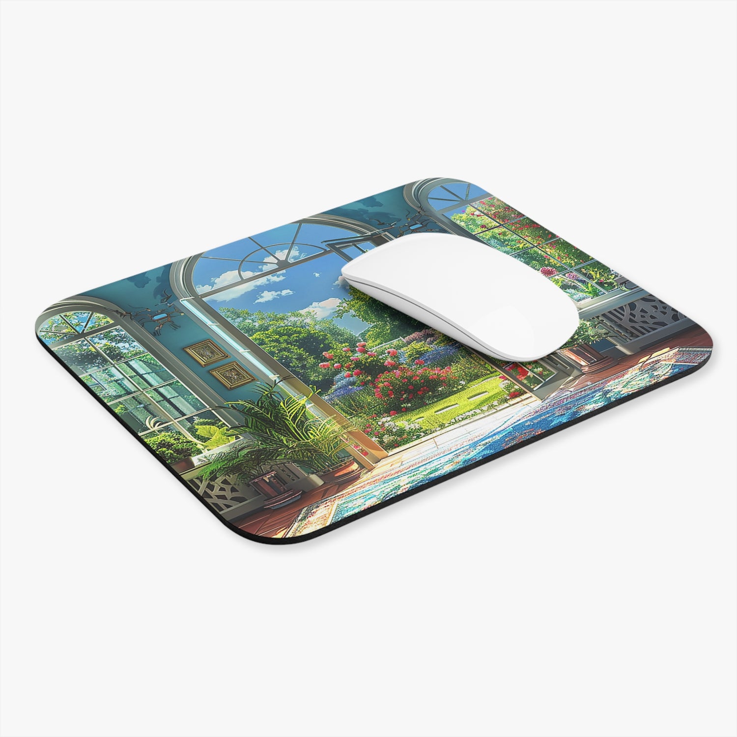 English Garden Room Elegance Mouse Pad - Blooming Elegance at Your Fingertips!