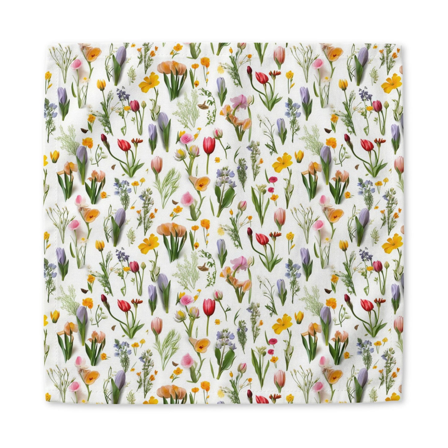 Spring Floral cotton twill napkin
