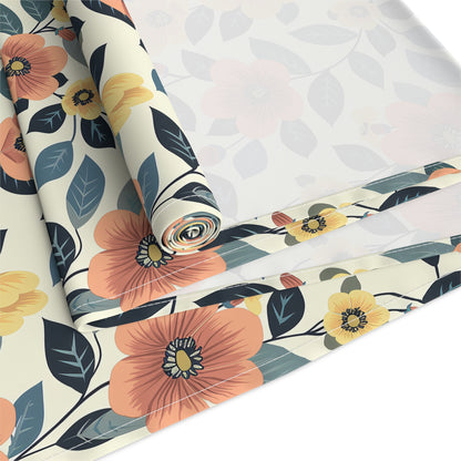 Midcentury Marigold Table Runner - Cotton Twill - Available in 2 sizes: 16" x 72" and 16" x 90".