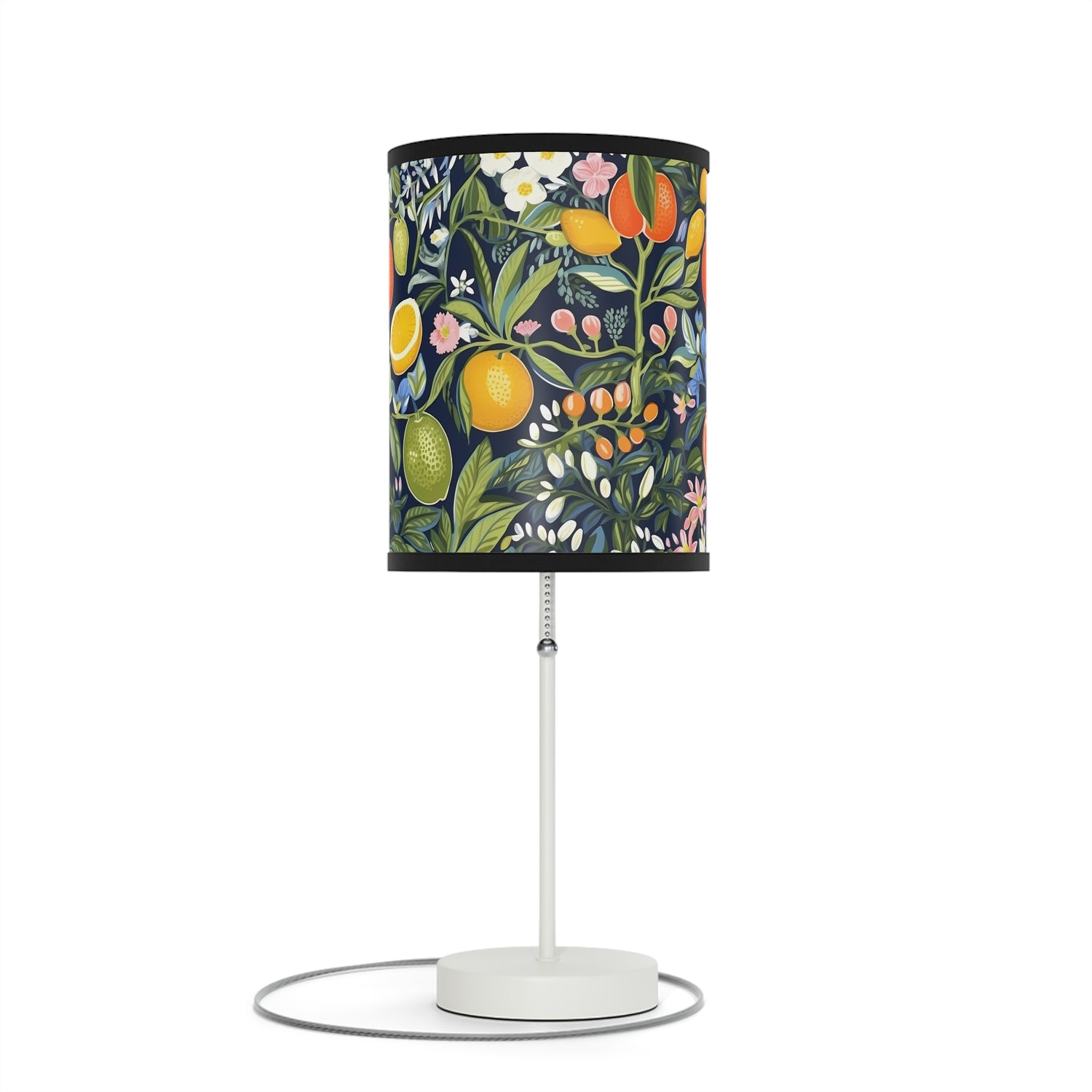 Magical Fruitiness Modern Table Lamp. 20" Tall, Metal Stand, US|CA Plug, Available in 2 Finishes & Multiple Trim Colors