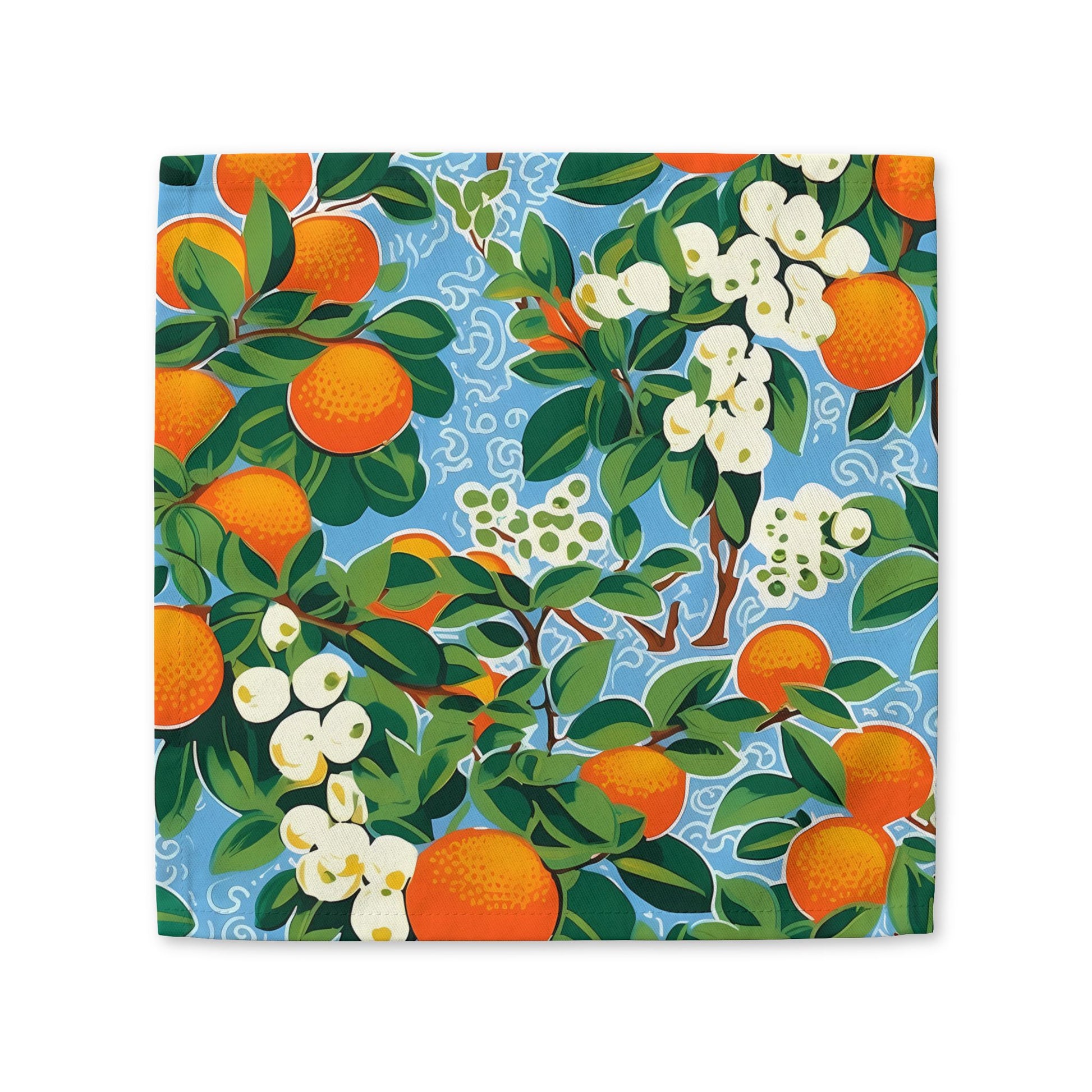 Citrus Blue Bliss cotton twill napkin