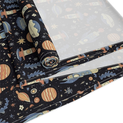 Galactic Space Rocket Romp Table Runner - Cotton Twill - Available in 2 sizes: 16" x 72" and 16" x 90".