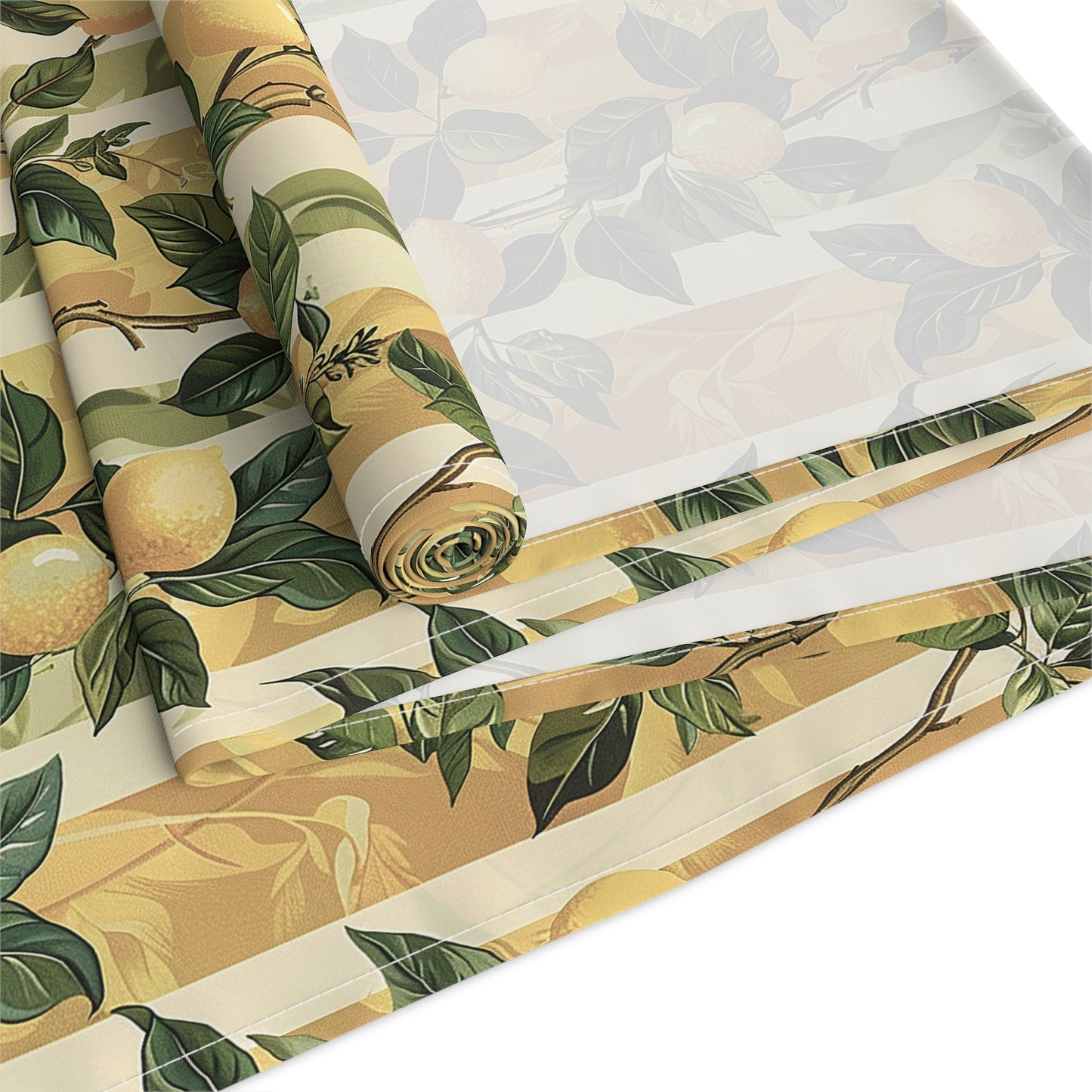 Lemon Grove Elegance Table Runner - Cotton Twill - Available in 2 sizes: 16" x 72" and 16" x 90".