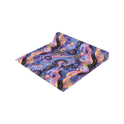 Purple Craziness Table Runner - Cotton Twill - Available in 2 sizes: 16" x 72" and 16" x 90".