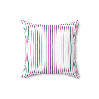 Sorbet Stripe Square Throw Pillow - Spun Polyester - Double-Sided Print - Concealed Zipper - Available in 4 sizes