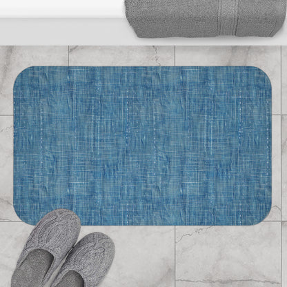 Blue Denim Bath Mat - Step into Comfort and Timeless Denim Charm! Available in 2 sizes.