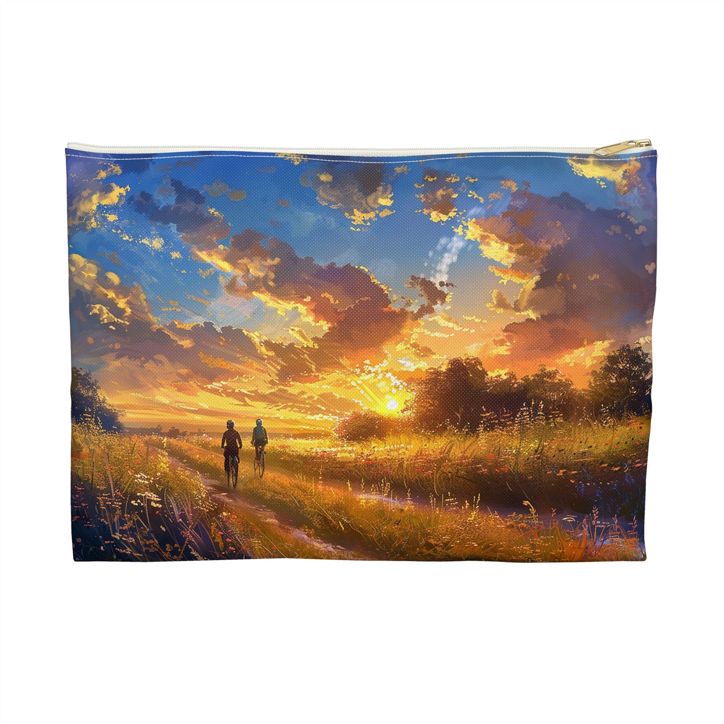Golden Sunset Ride Accessory Pouch - Ride into the Sunset with Style and Adventure! Available in 2 sizes.
