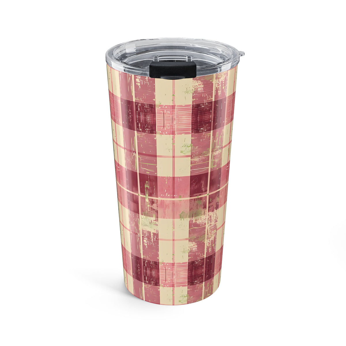 Spring Serenade Plaid Insulated Tumbler - 20 oz. Stainless Steel, Glossy Finish