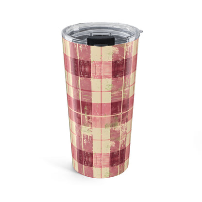 Spring Serenade Plaid Insulated Tumbler - 20 oz. Stainless Steel, Glossy Finish