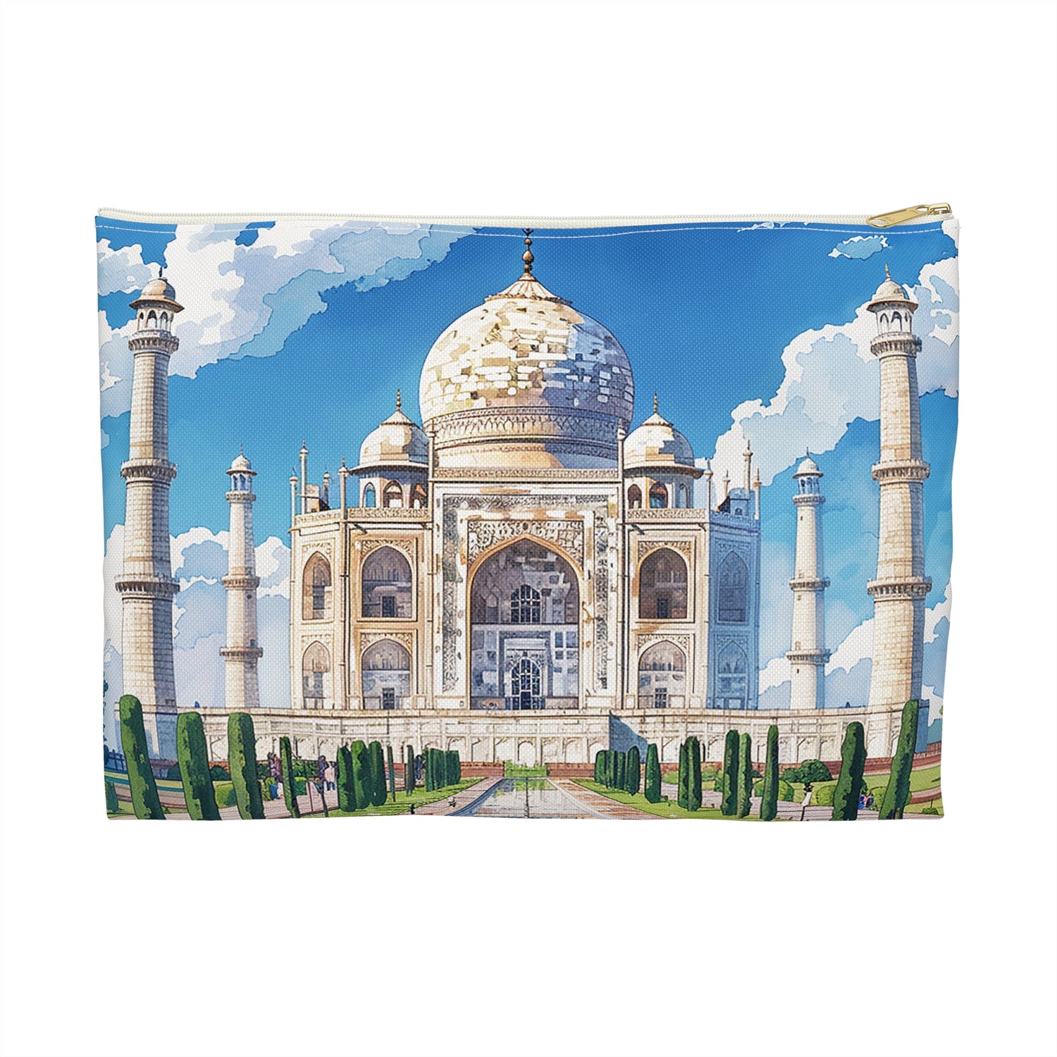 Majestic Taj Mahal Reflection Accessory Pouch - Carry the Majesty of the Taj Mahal Wherever You Wander! Available in 2 sizes.