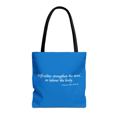 Strength Through Challenges Tote Bag - Carry Wisdom - Embrace Strength! Available in 3 sizes.