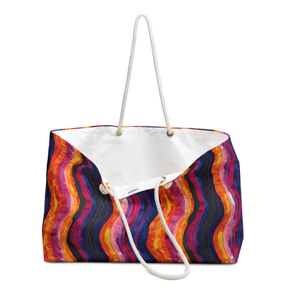 Desert Sunset Waves Weekender Bag - Ride the Desert Waves - Where Every Sunset is a Journey!
