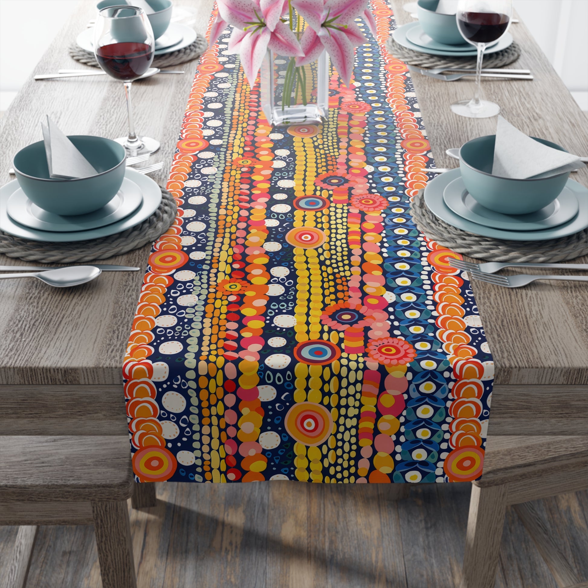 Dotty Delight Table Runner - Bring the Fun to Your Table with a Pop of Dots! Available in 2 sizes.