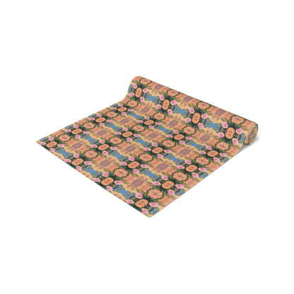 Floral Fiesta Table Runner - Cotton Twill - Available in 2 sizes: 16" x 72" and 16" x 90".
