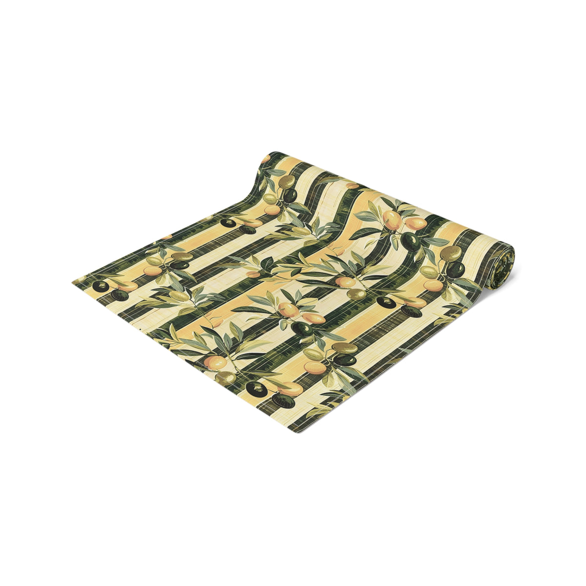 Golden Olive Grove Table Runner - Cotton Twill - Available in 2 sizes: 16" x 72" and 16" x 90".