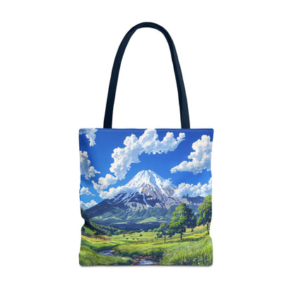 Mount Fuji Serenity Tote Bag - Carry the Tranquil Beauty of Japan's Iconic Peak! Available in 3 sizes.