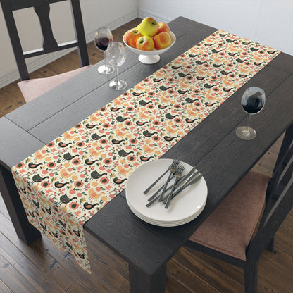 Turkey Trot Harvest Table Runner - Cotton Twill - Available in 2 sizes: 16" x 72" and 16" x 90".