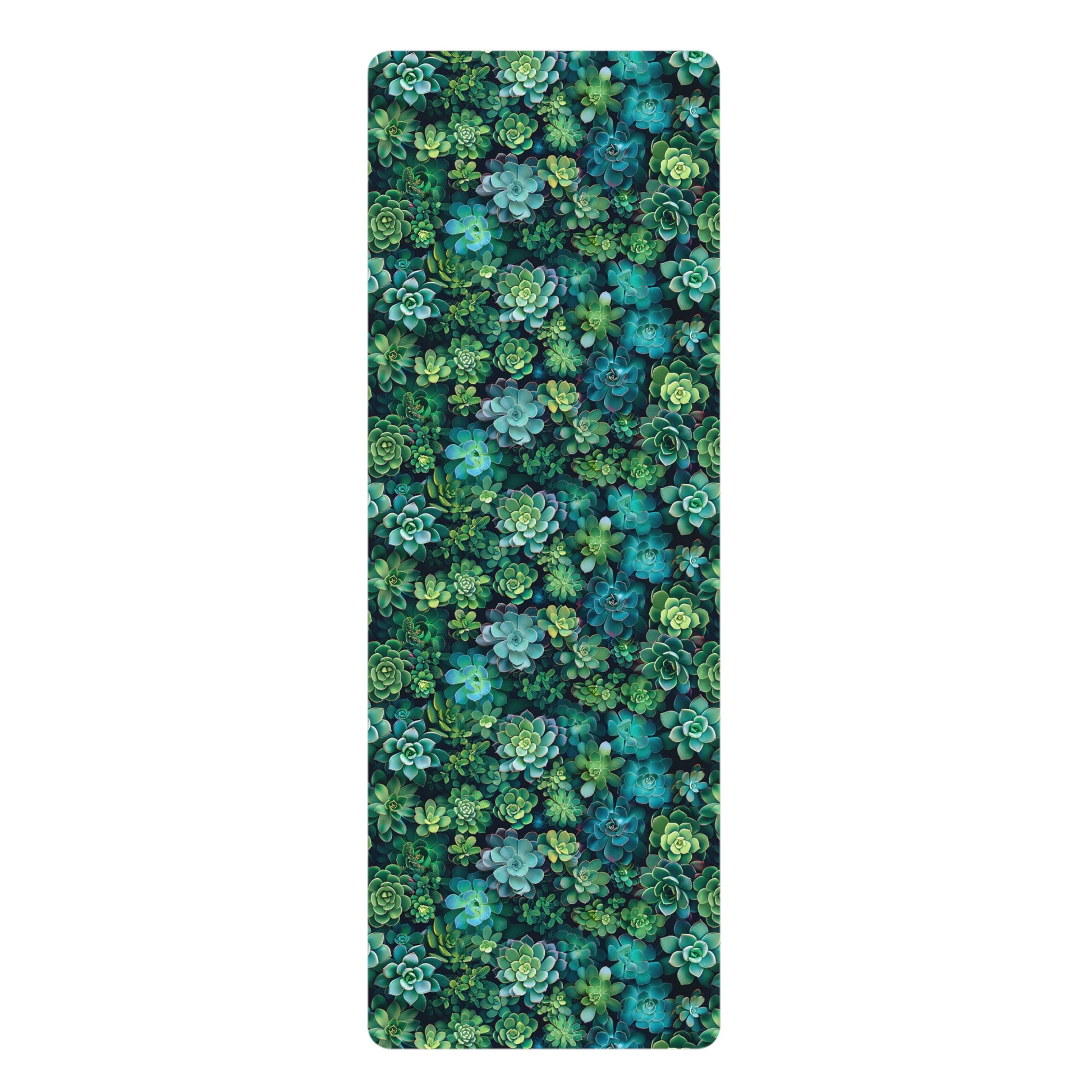 Succulent Forest Rubber Yoga Mat - Unroll Serenity with Every Pose!