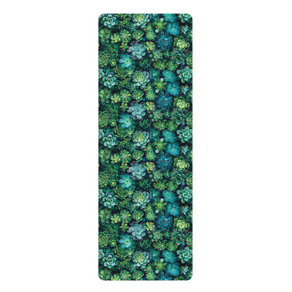 Succulent Forest Rubber Yoga Mat - Unroll Serenity with Every Pose!