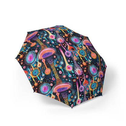 Surreal Seascape Forest Foldable Umbrella - Compact Semi-Automatic Travel Umbrella