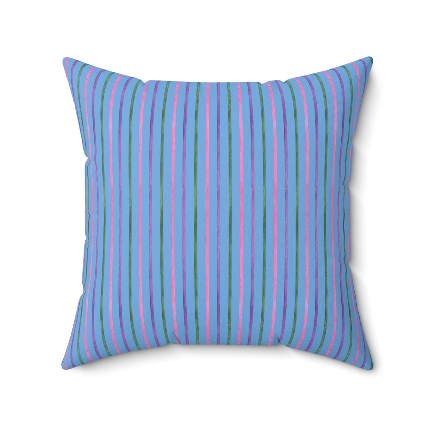 Candy Stripe Square Throw Pillow - Spun Polyester - Double-Sided - Concealed Zipper - Available in 4 sizes.