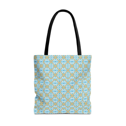 Mediterranean Mosaic Tote Bag - Cool, Calm, Collected - Carry Mediterranean Charm Everywhere! Available in 3 sizes.