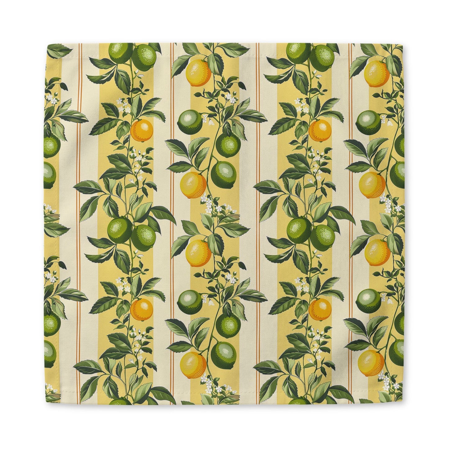 Lemony Lime Cotton Twill Napkin - Available in 2 sizes: 10" x 10" and 22" x 22".