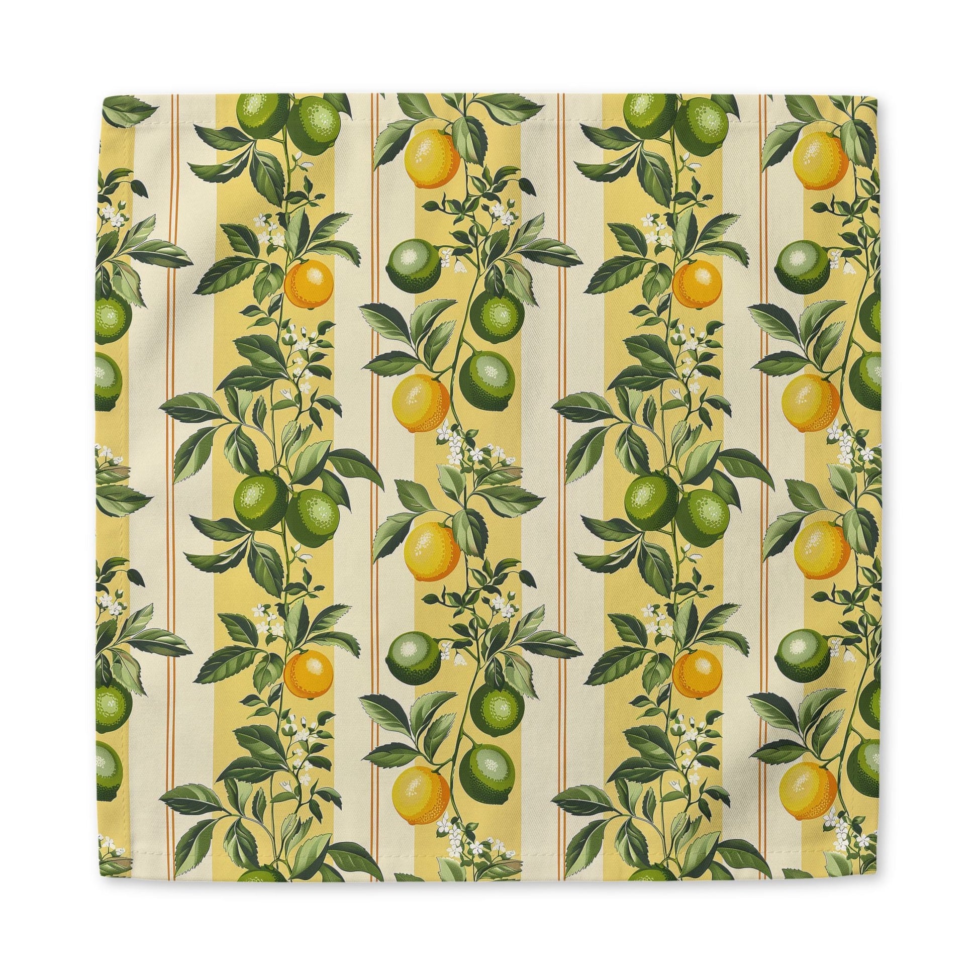 Lemony Lime cotton twill napkin