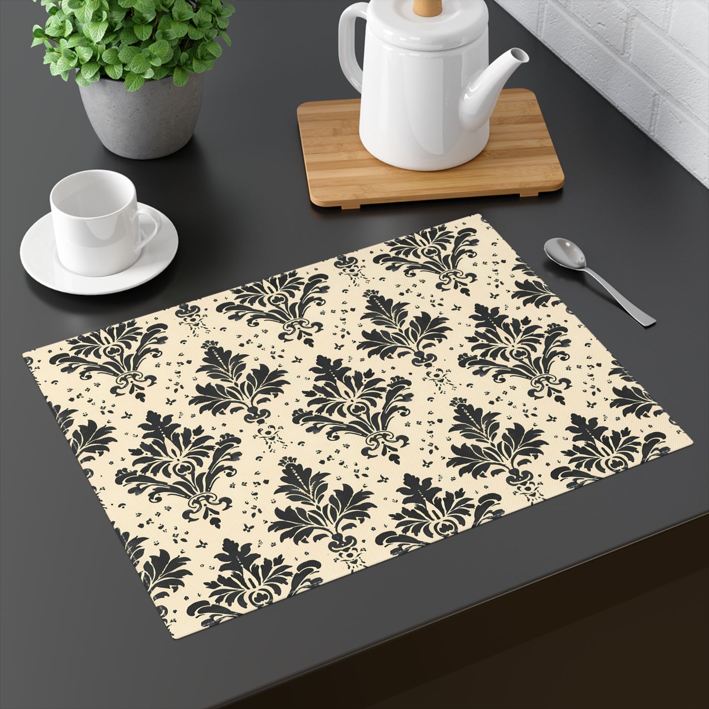 Classic Regency Placemat - Timeless Damask Elegance for Every Setting! Cotton Twill - 18" x 14"