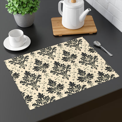 Classic Regency Placemat - Timeless Damask Elegance for Every Setting! Cotton Twill - 18" x 14"