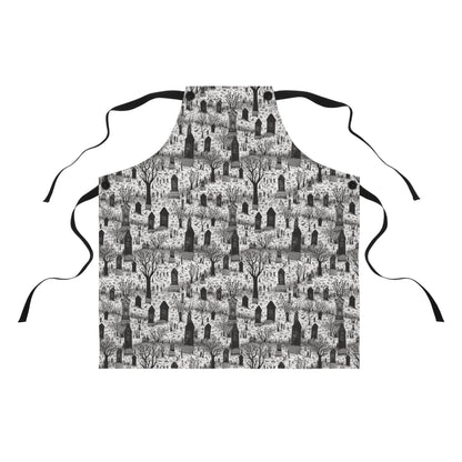 Spooky Gothic Cemetery Chic Adult Apron
