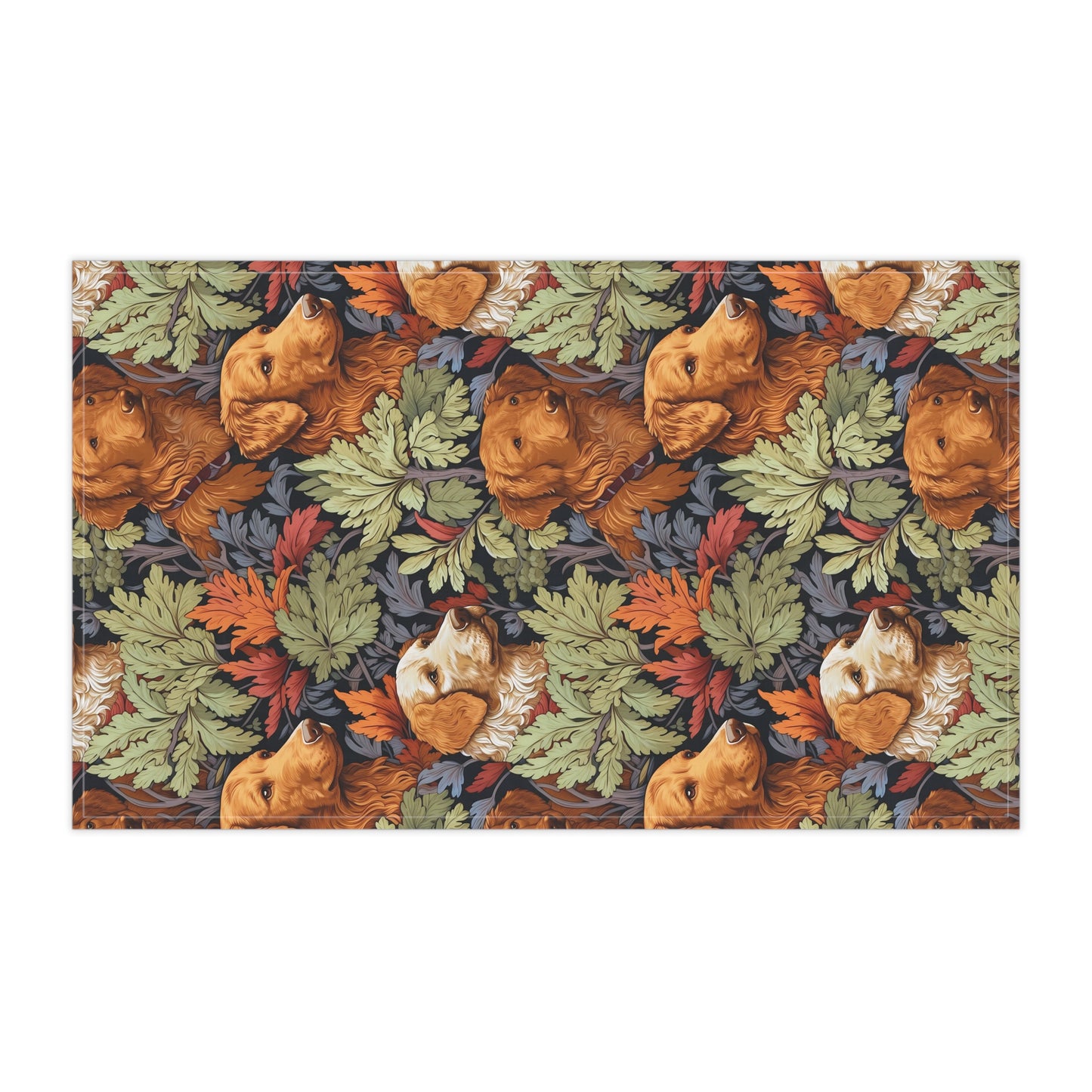 Classic English Dog Tapestry Kitchen Towel - Cotton Twill - 18" x 30"